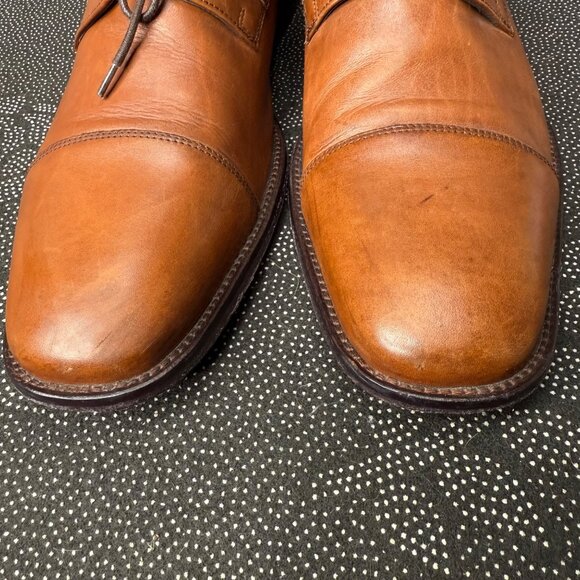 Johnston & Murphy Mens Tan Leather Oxford Shoes 11M - Picture 4 of 9
